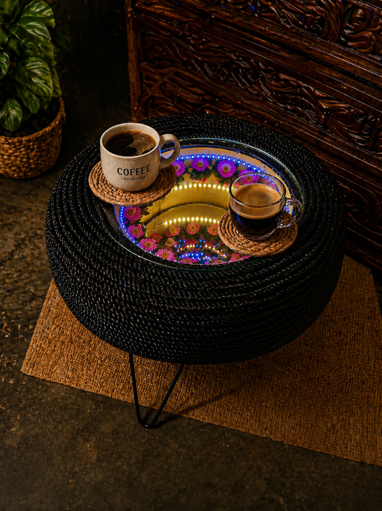 Handmade Upcycled Waste Tyre Coffee Table
